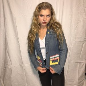 Custom Sunset Jean Jacket Blazer